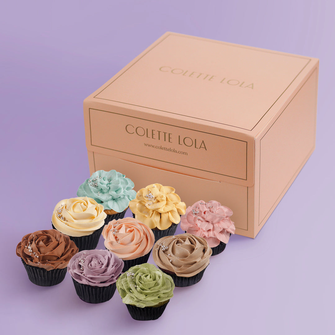 Floral Cupcakes - Box of 9
