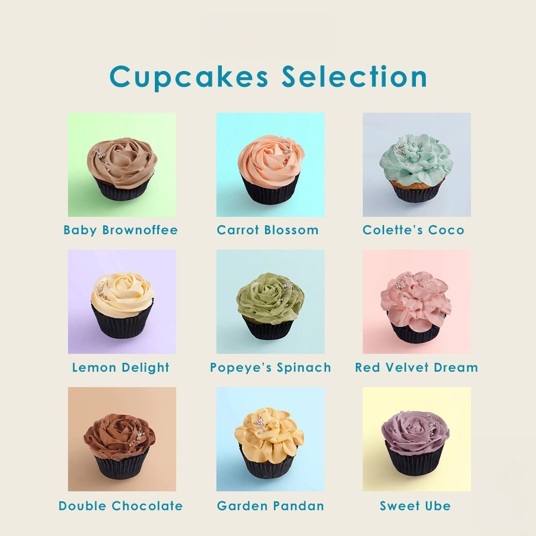 Floral Cupcakes - Box of 9