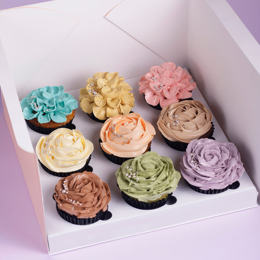 Floral Cupcakes - Box of 9