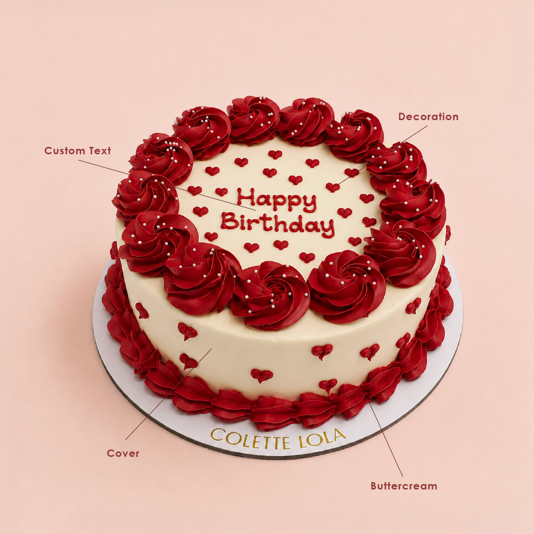 Custom Buttercream Lettering Cake