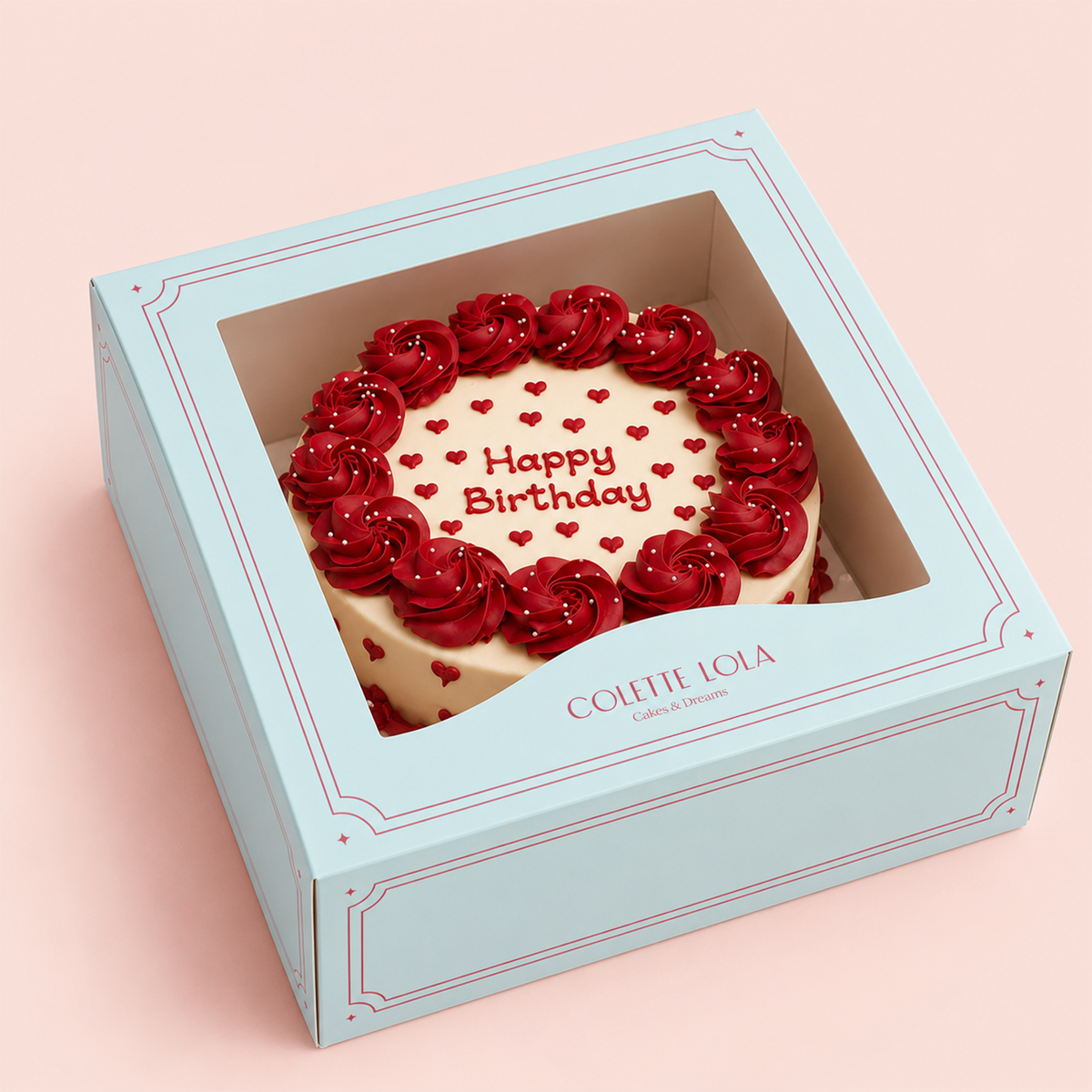 Custom Buttercream Lettering Cake