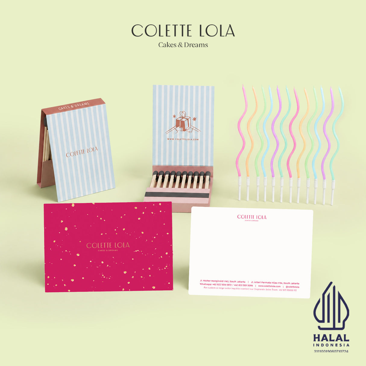 Candle Spiral + Greeting Card + Wooden Match Bundle