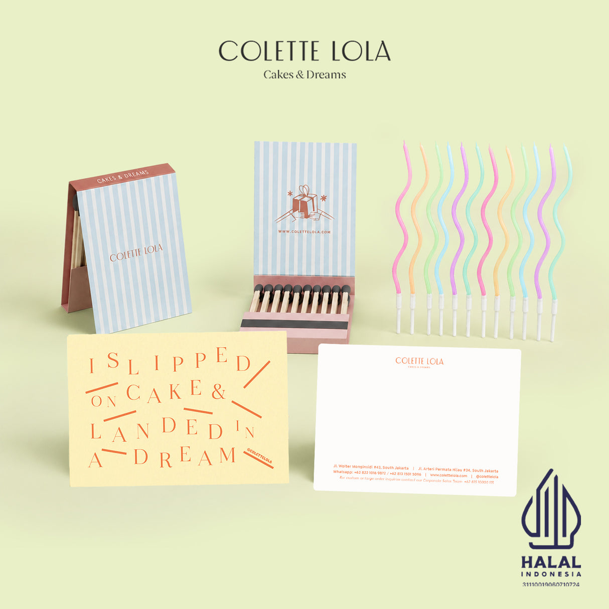 Candle Spiral + Greeting Card + Wooden Match Bundle