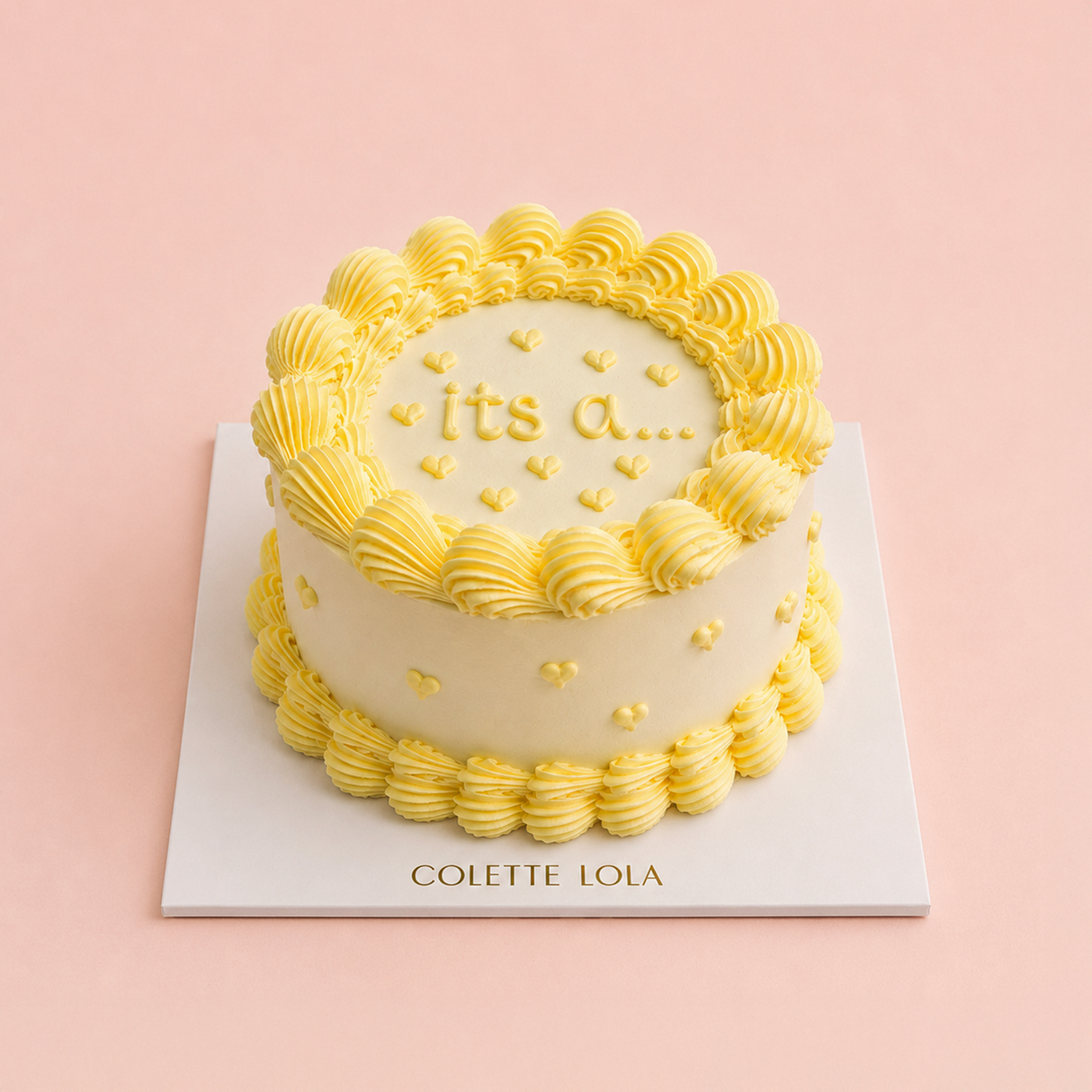 Custom Buttercream Lettering Cake