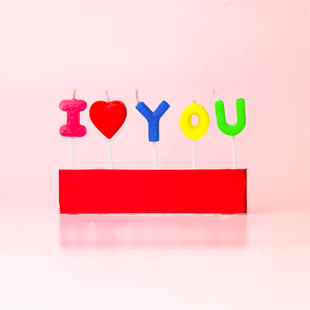 I Love You Candles
