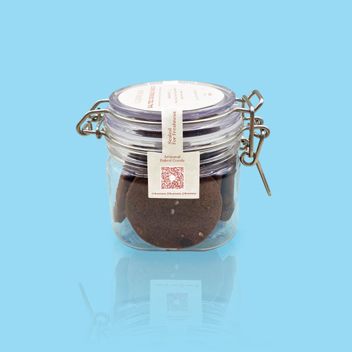Salted Double Chocolate Cookies Jar